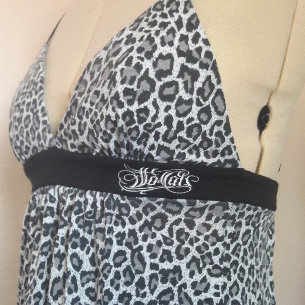 Gray black leopard print bikini top dress - Picture 3 of 4